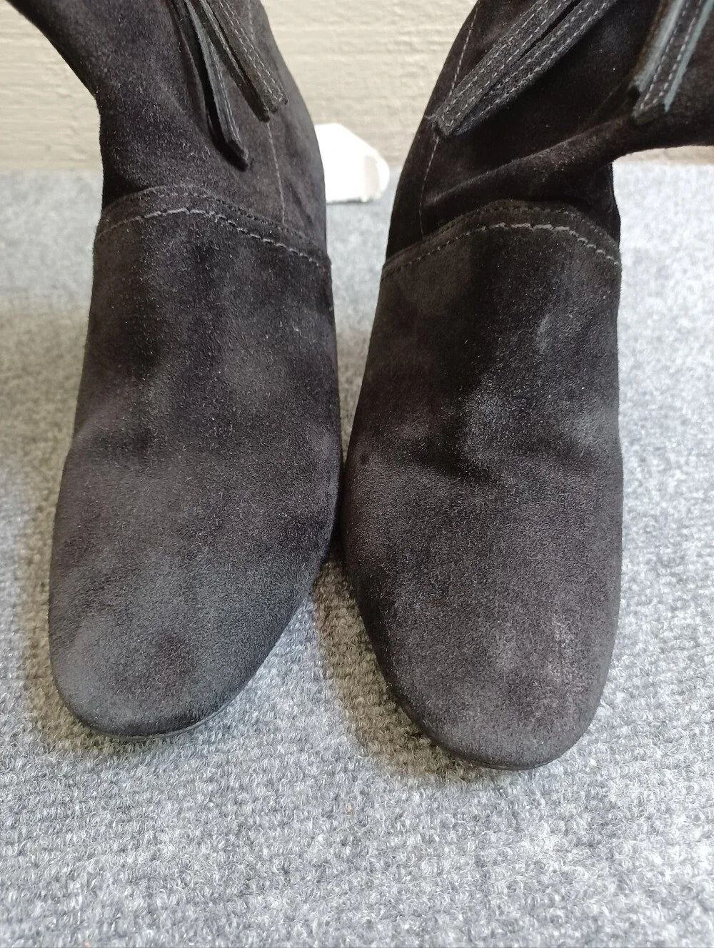Tory Burch GIGI 85 MM Suede Slouch Knot Boot Size 7 Women In Black Quiet Luxury